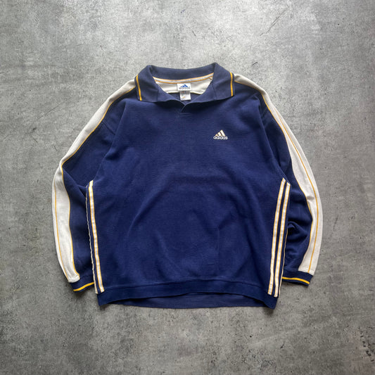 Adidas Long Sleeved 90s Polo Shirt