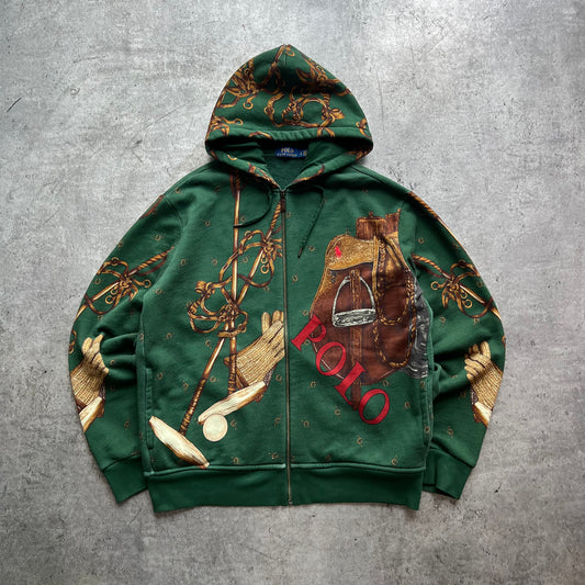 Ralph Lauren Green Zip Up Hoodie