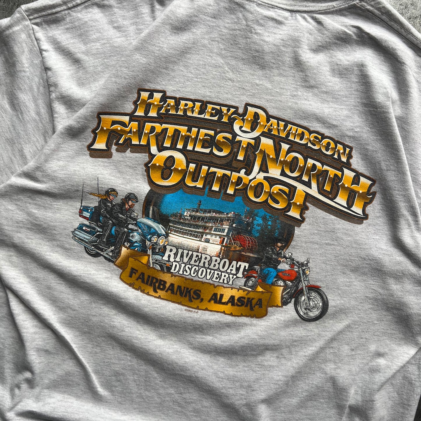 Harley Davidson 00s Light Grey T-Shirt