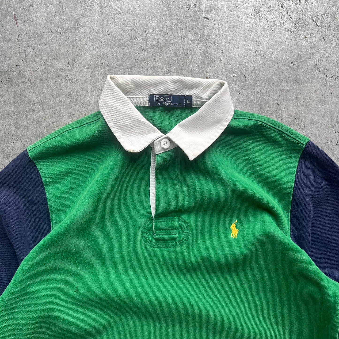 Ralph Lauren Green and Blue Polo Longsleeve