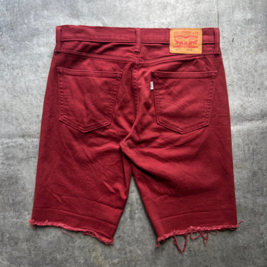 Levi’s 511 Cut-Off Red Denim Shorts (W32)