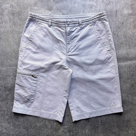 Adidas Cargo Shorts – Grey (Y2K Era)