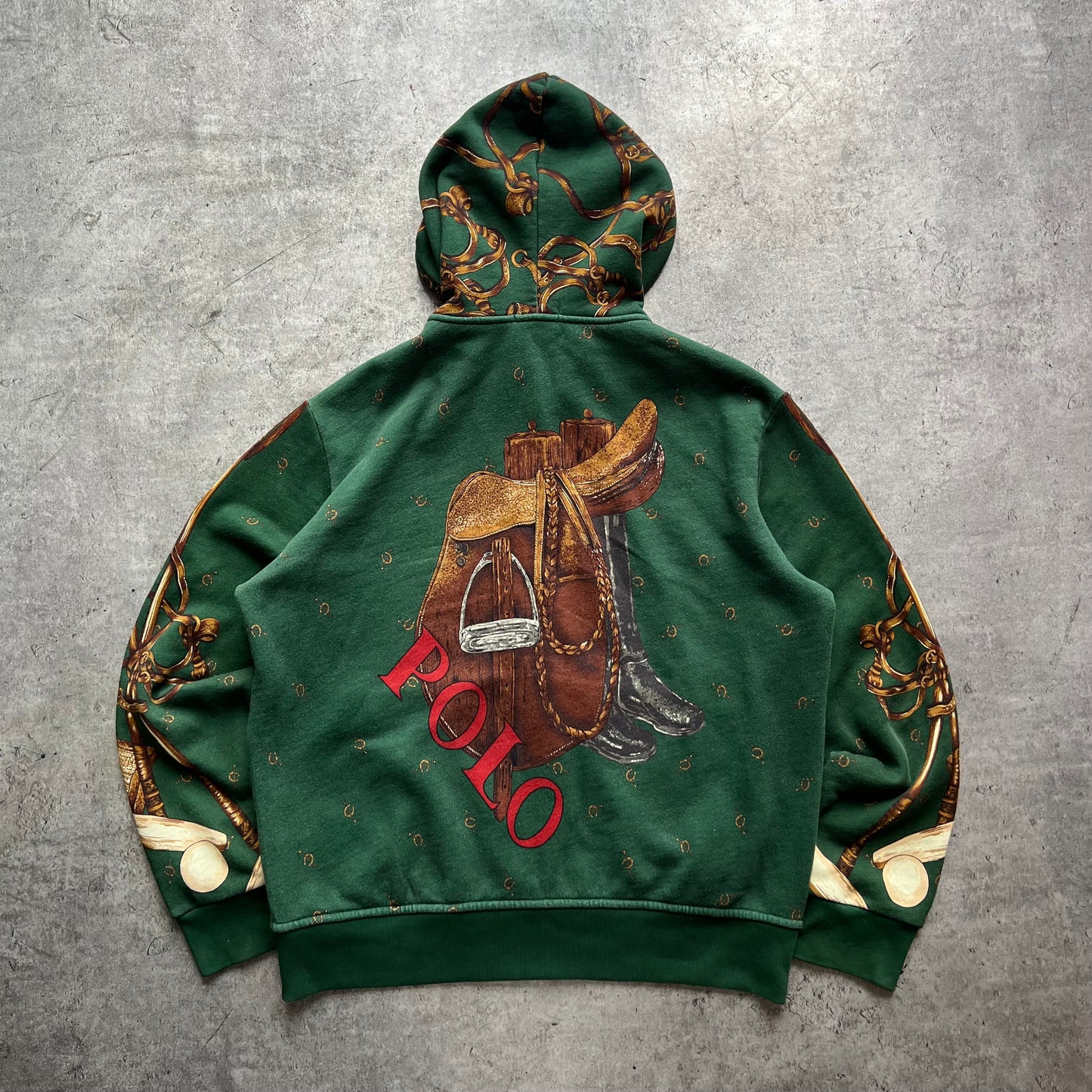 Ralph Lauren Green Zip Up Hoodie