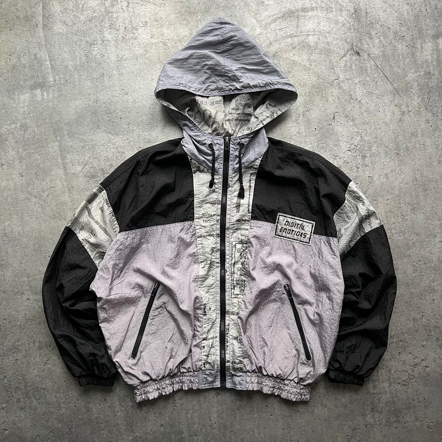 Black and Grey Windbreaker