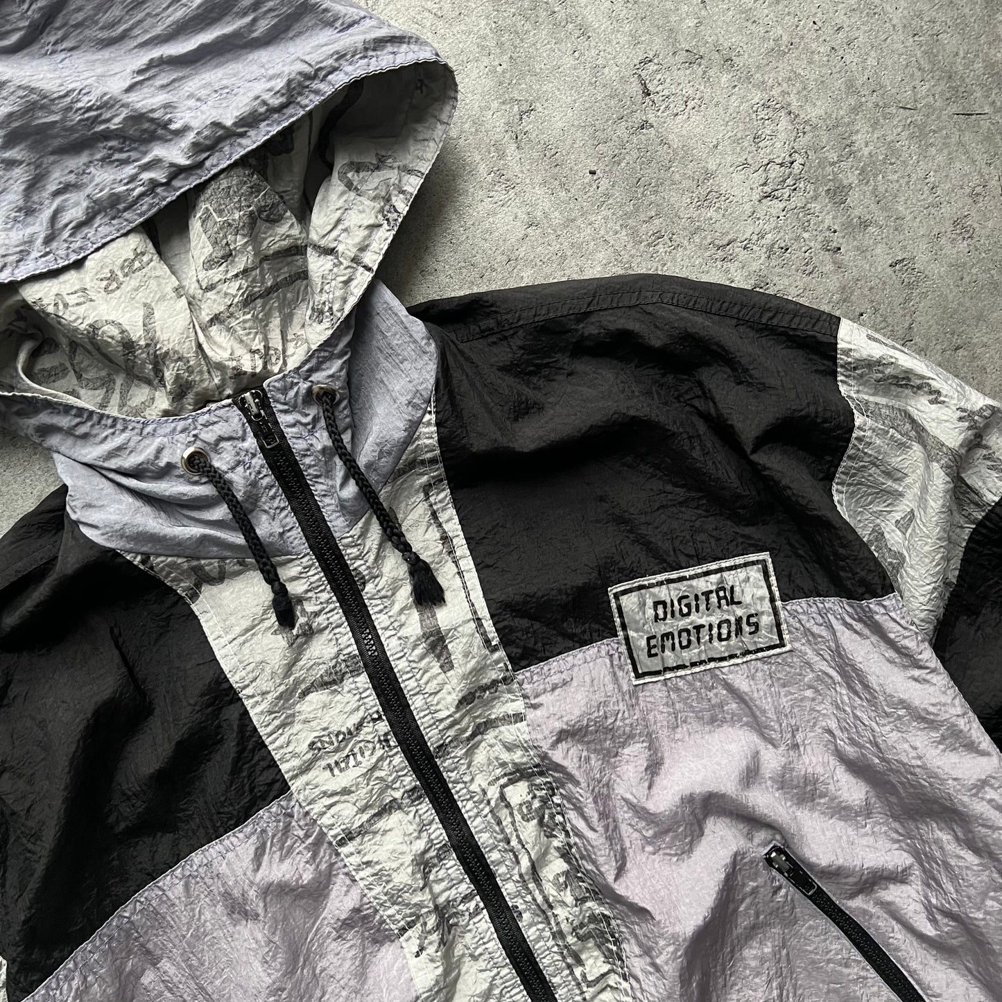 Black and Grey Windbreaker