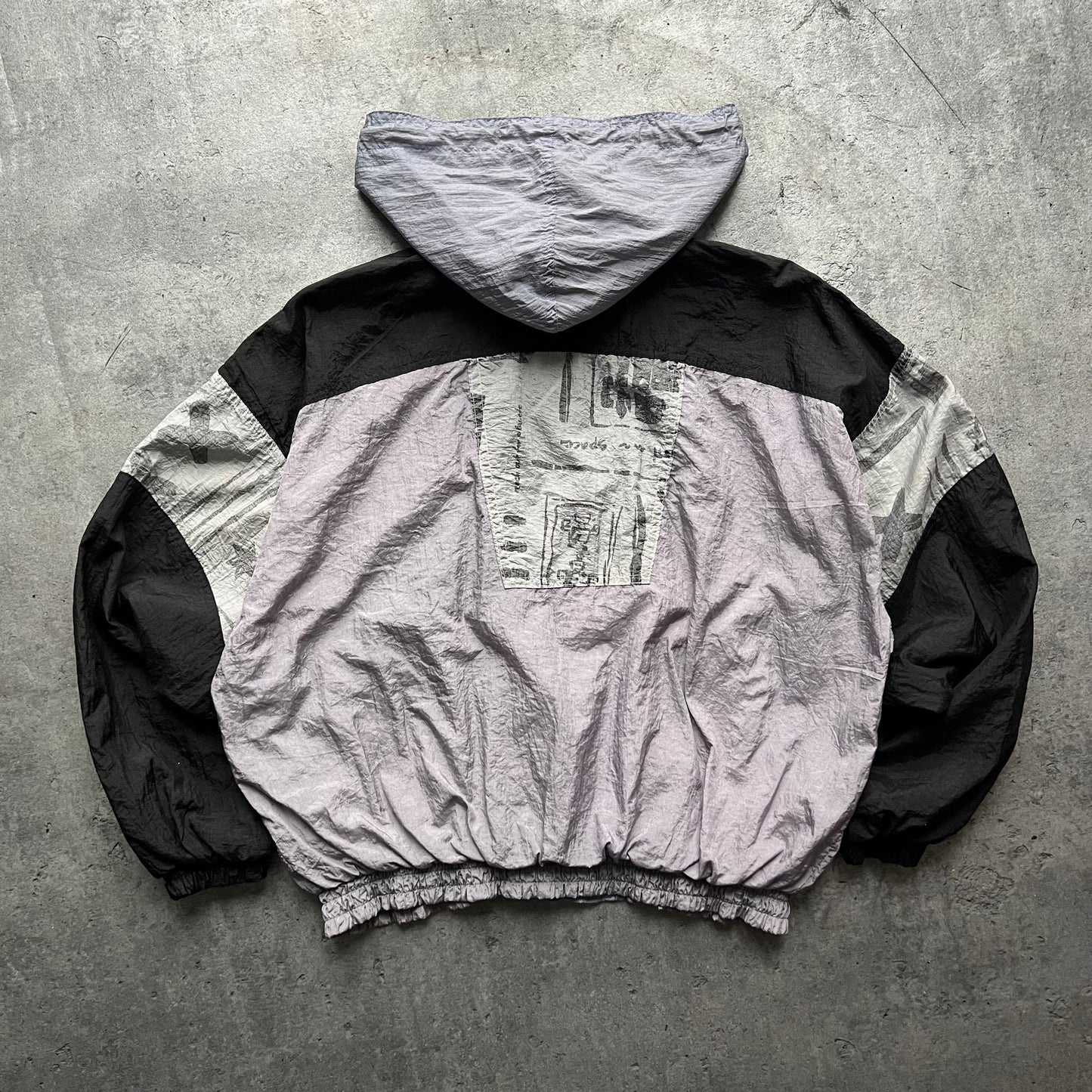 Black and Grey Windbreaker