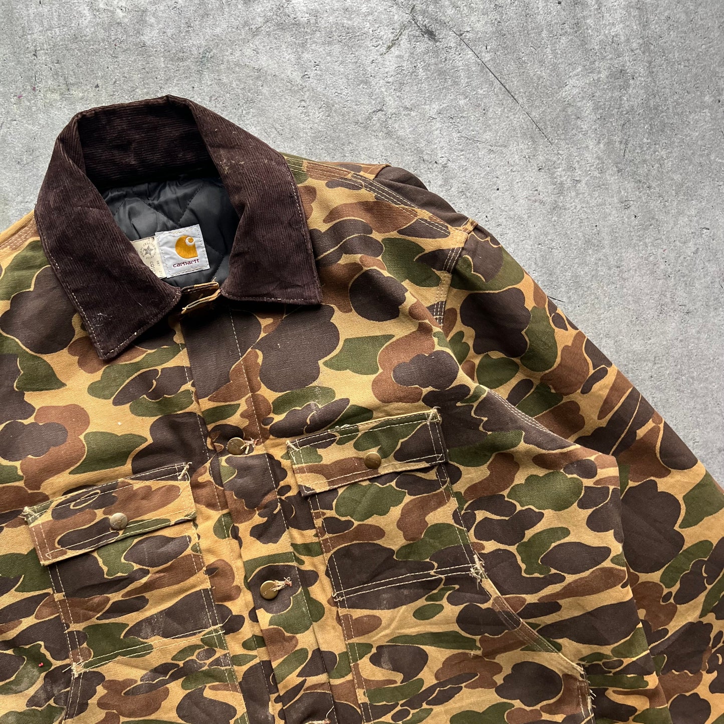 Carhartt Duck Camo Hunting Workwear Jacket 80s