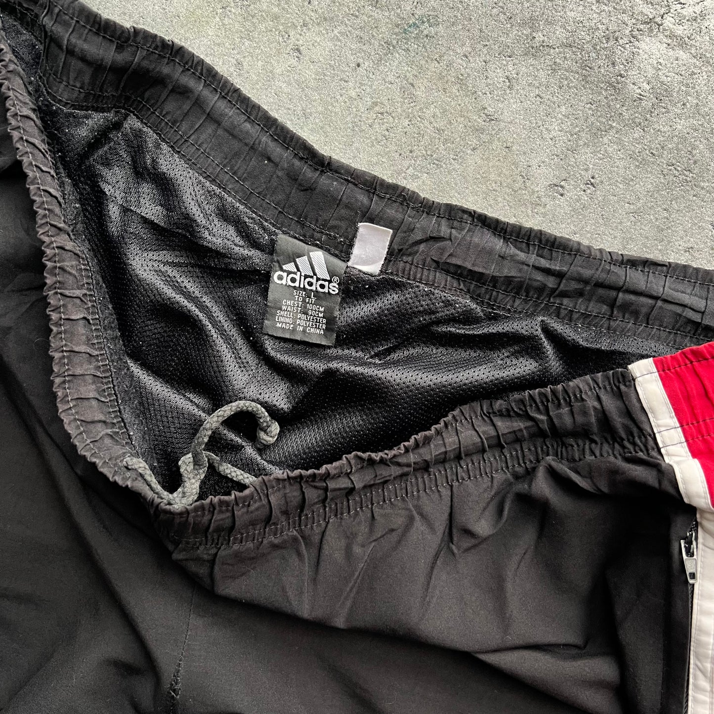 Adidas Black and Red Trackpants