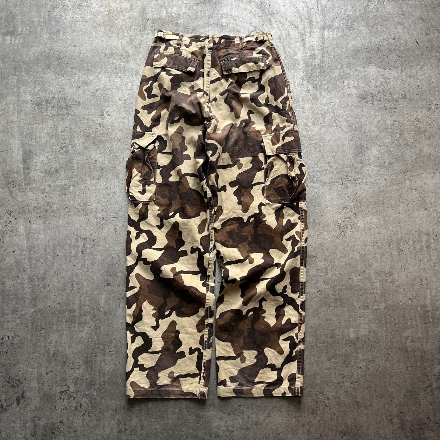 Brown and Beige Camo Cargo Pants