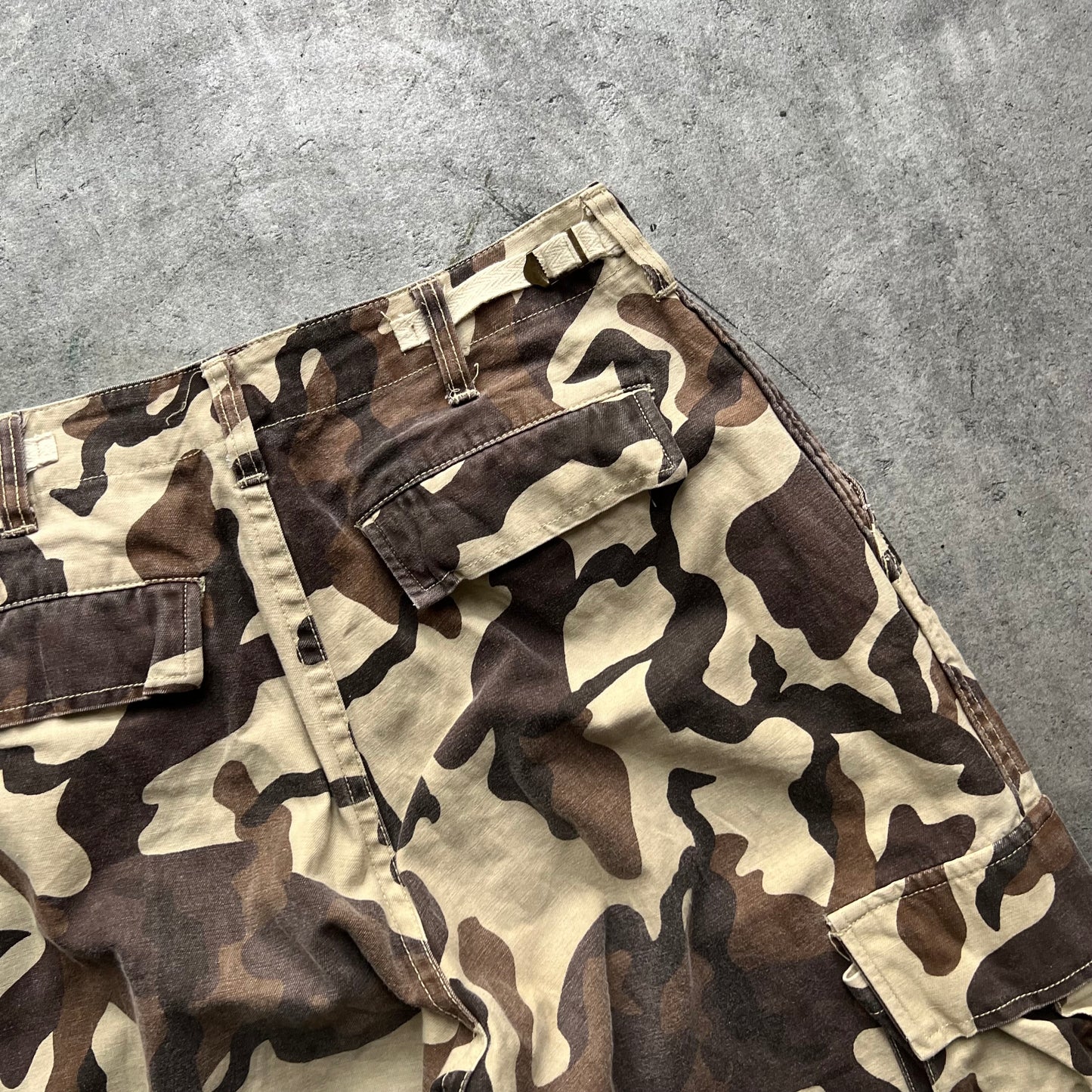 Brown and Beige Camo Cargo Pants