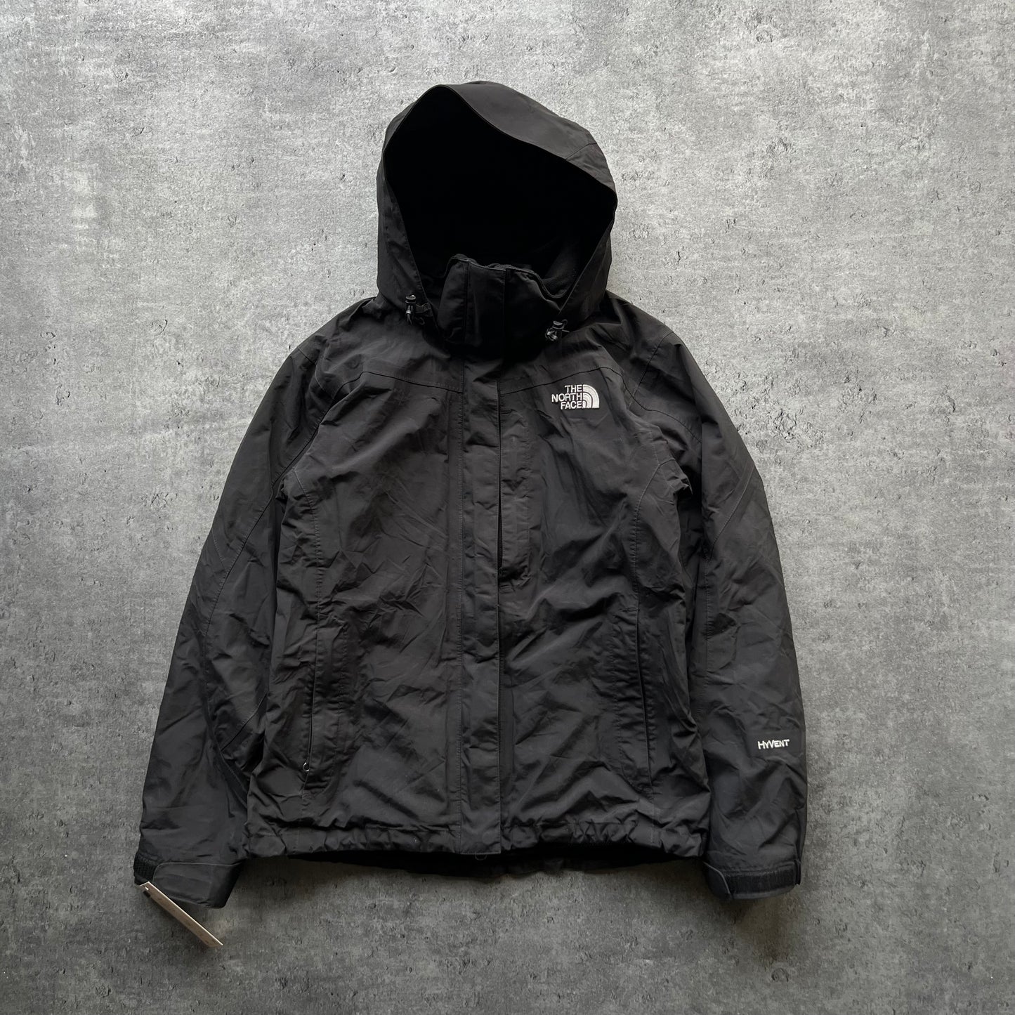 The North Face HyVent 2in1 Windbreaker Jacket+Fleece Black