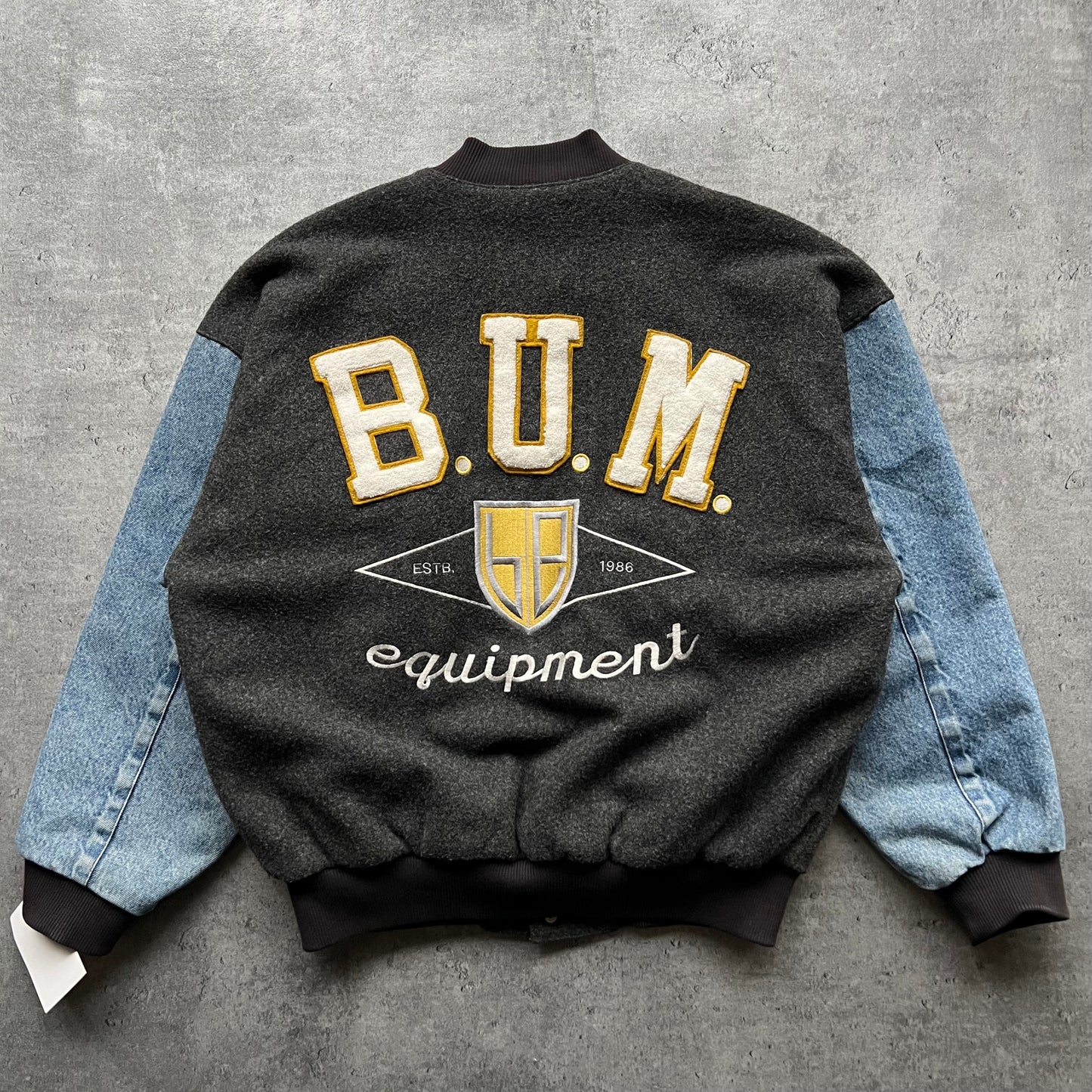 B.U.M. equipment varsity jacket vintage