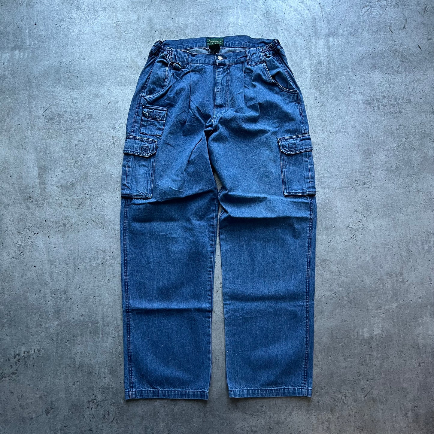 Blue Vintage Cargo Jeans