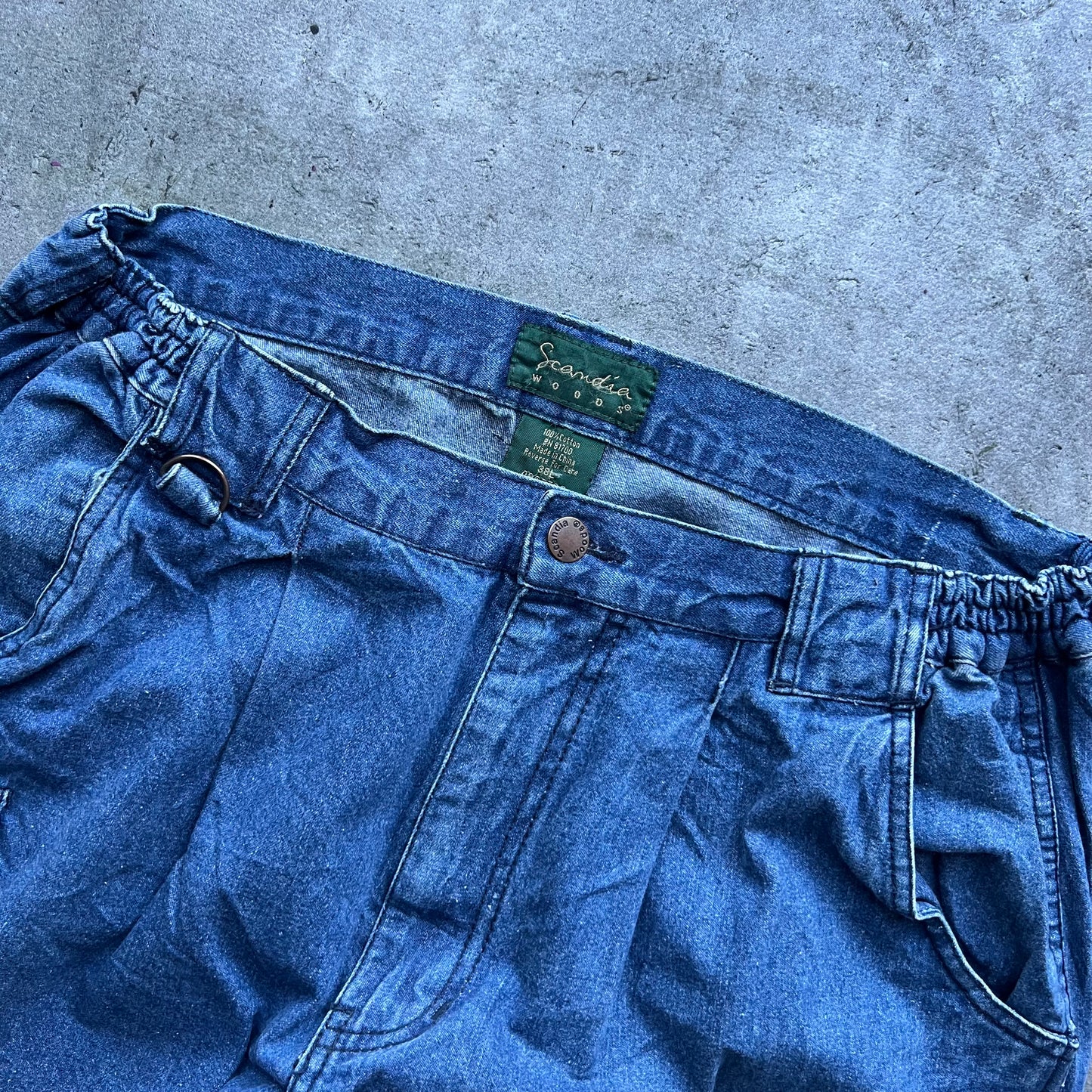 Blue Vintage Cargo Jeans