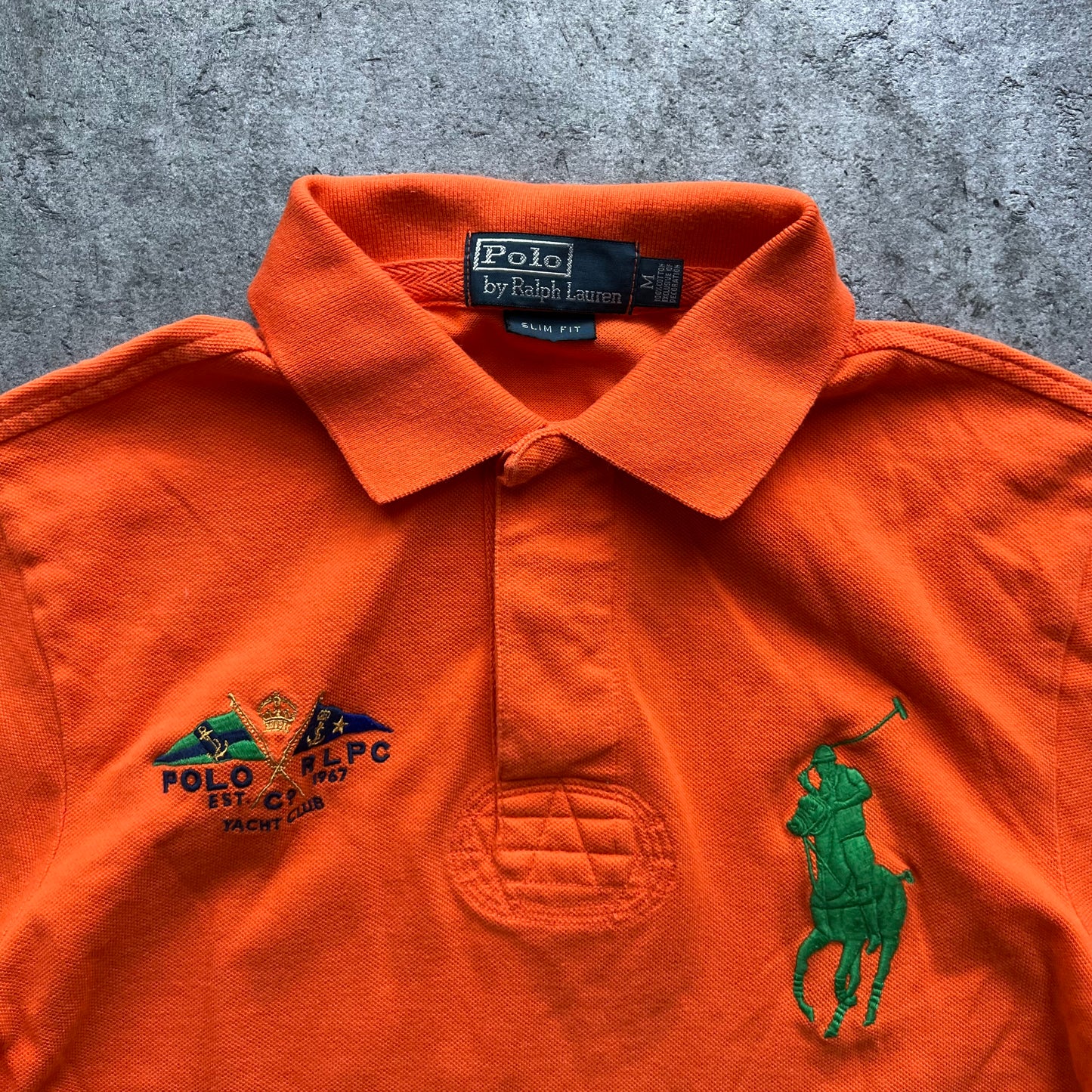 Polo RL Vibrant Orange Pony Yacht Club Polo Shirt