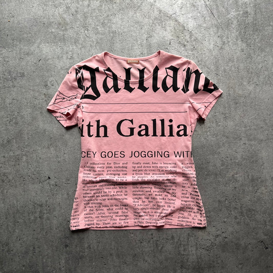 Galliano Pink Print T-shirt