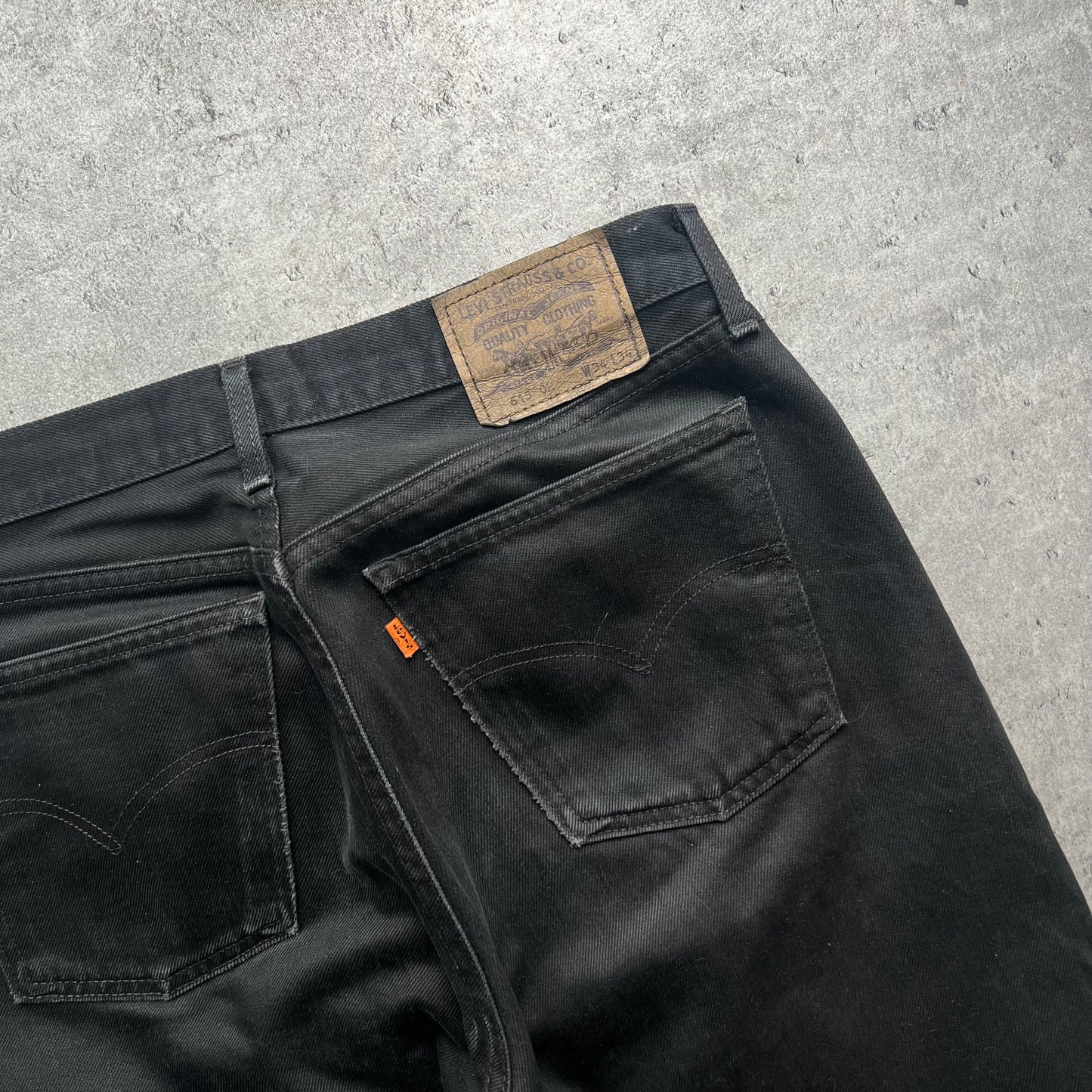 Black Levis Jeans with Orange Tag