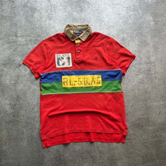 Polo Ralph Lauren Red Class C1 RL Rafting Polo Shirt Striped