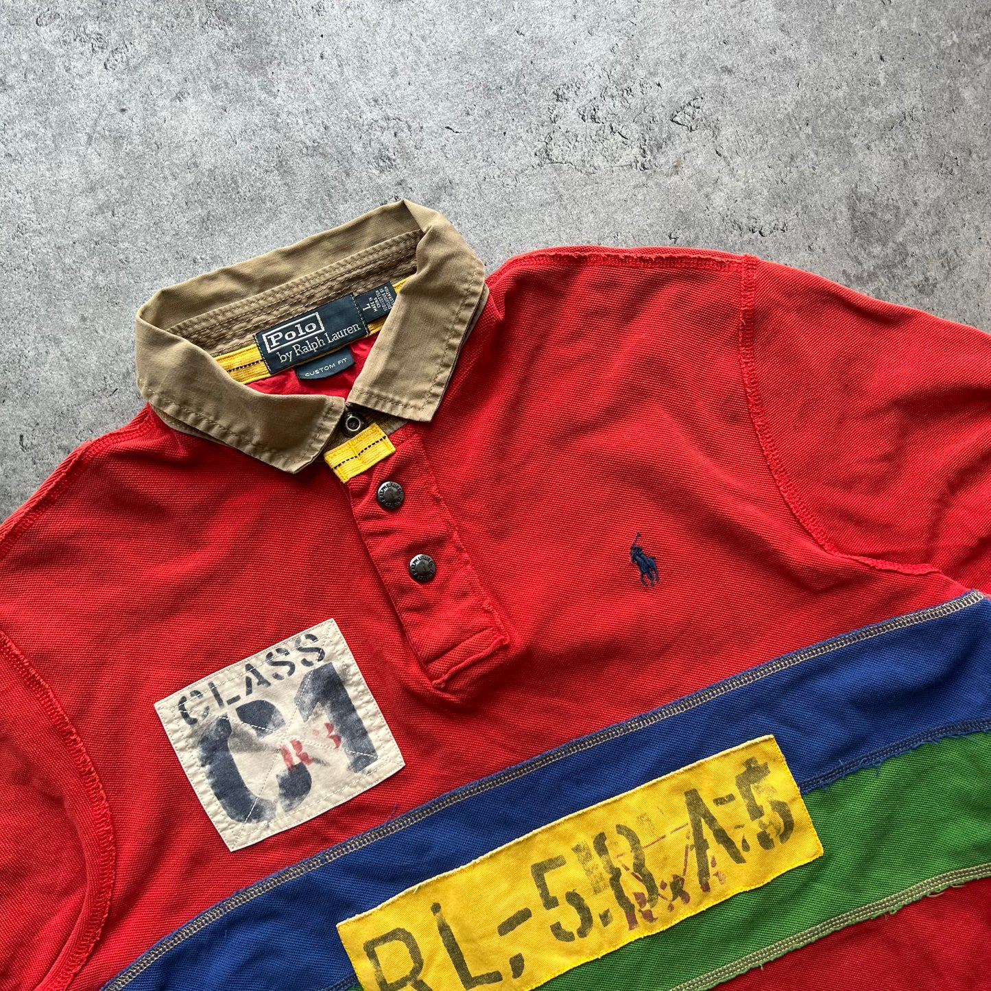 Polo Ralph Lauren Red Class C1 RL Rafting Polo Shirt Striped