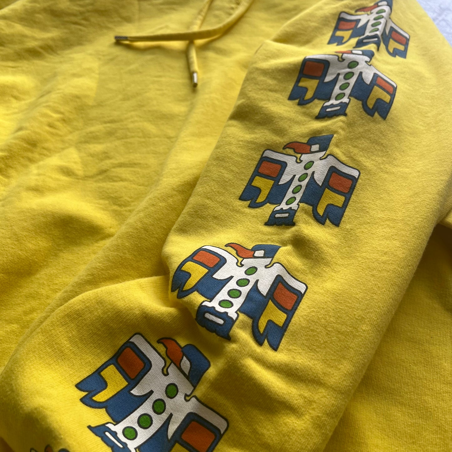 Vintage Dsquared2 Yellow Totin Dsquared Totem Hoodie Pullover