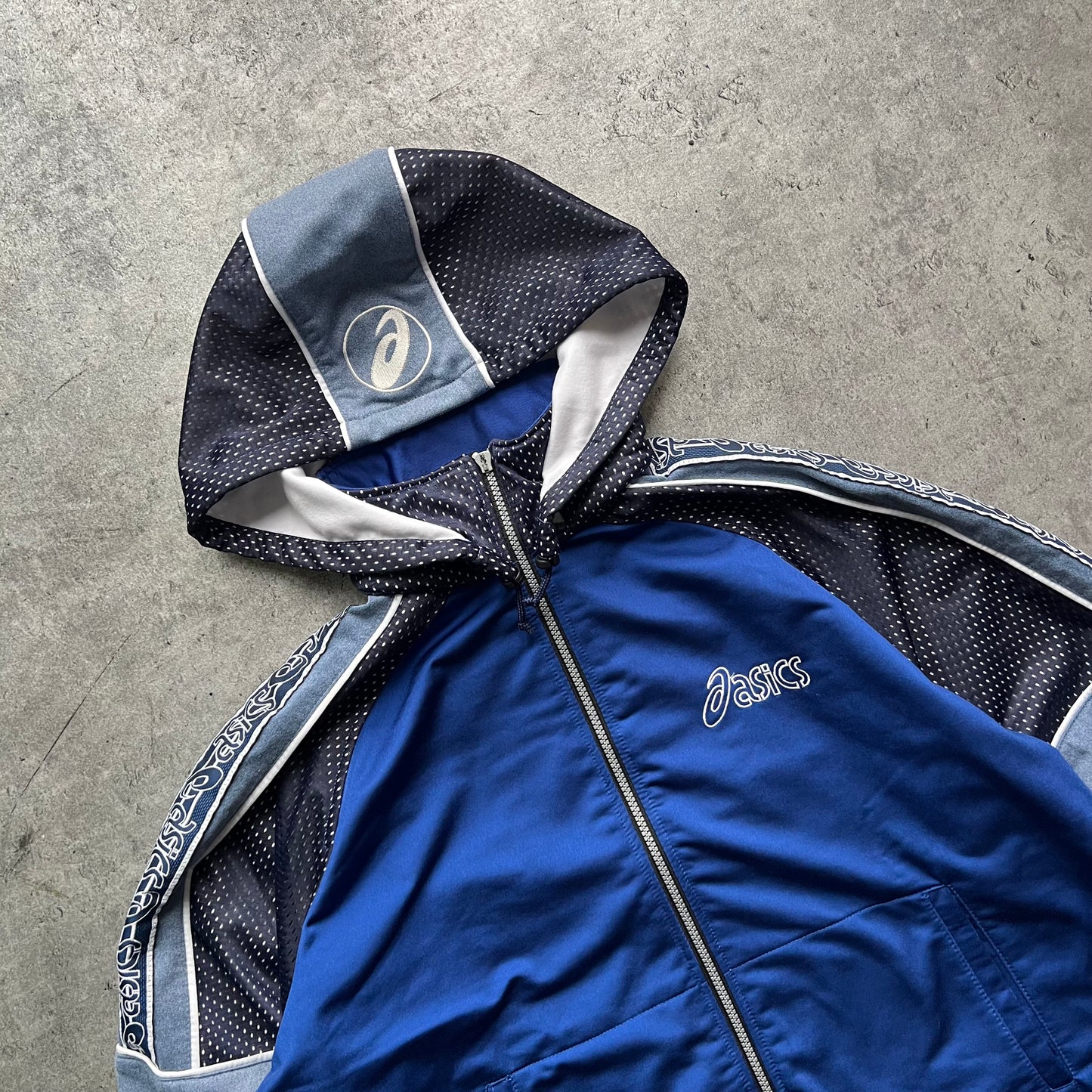 Asics Blue Vintage Hoodie