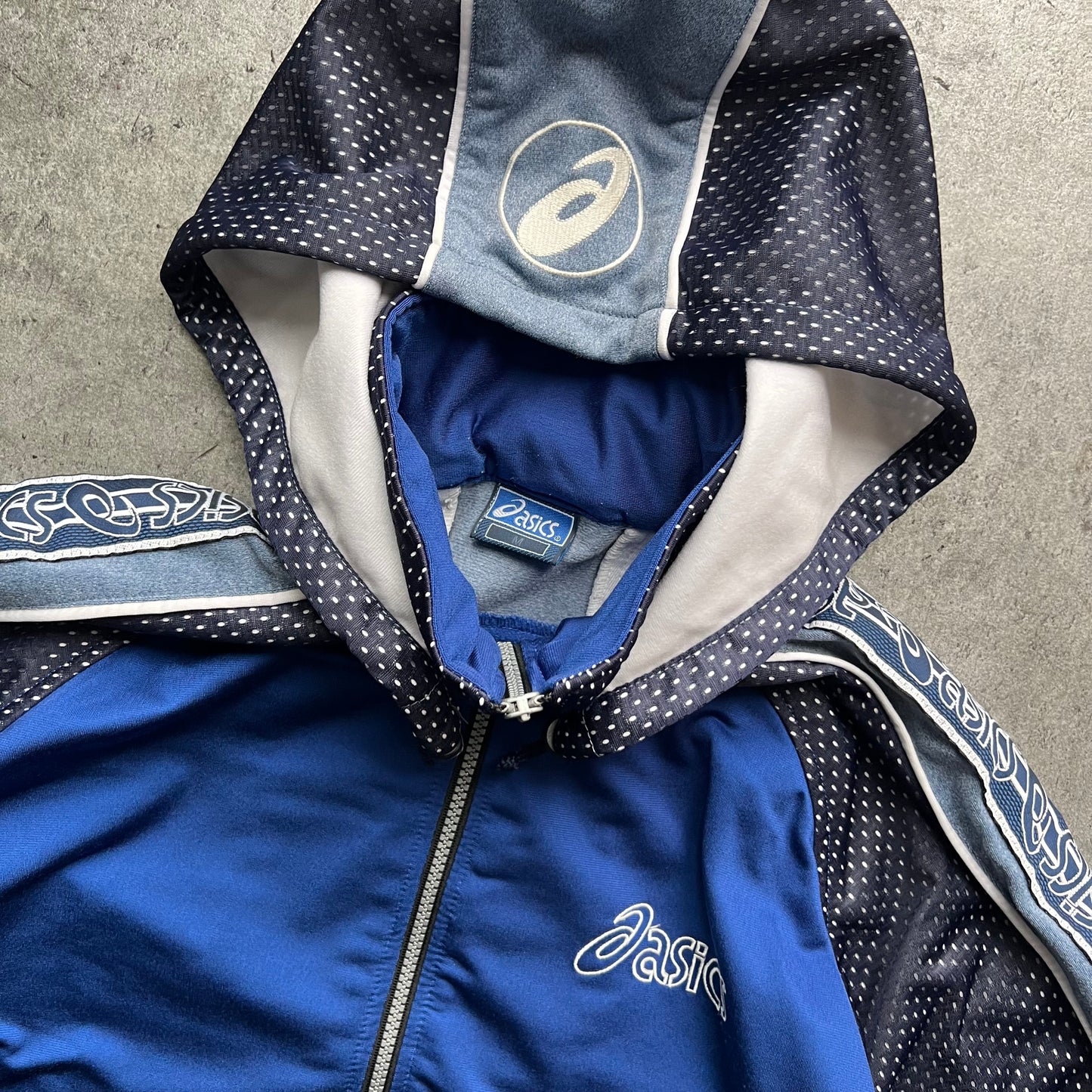 Asics Blue Vintage Hoodie