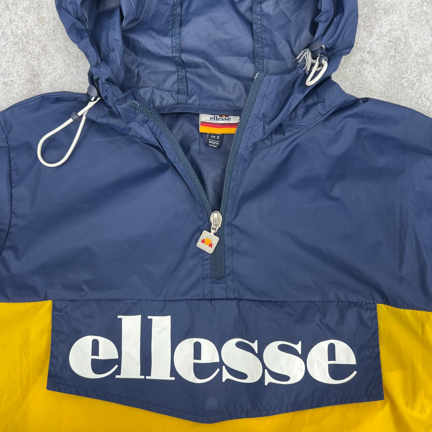 Ellesse Windbreaker Navy/White/Yellow L