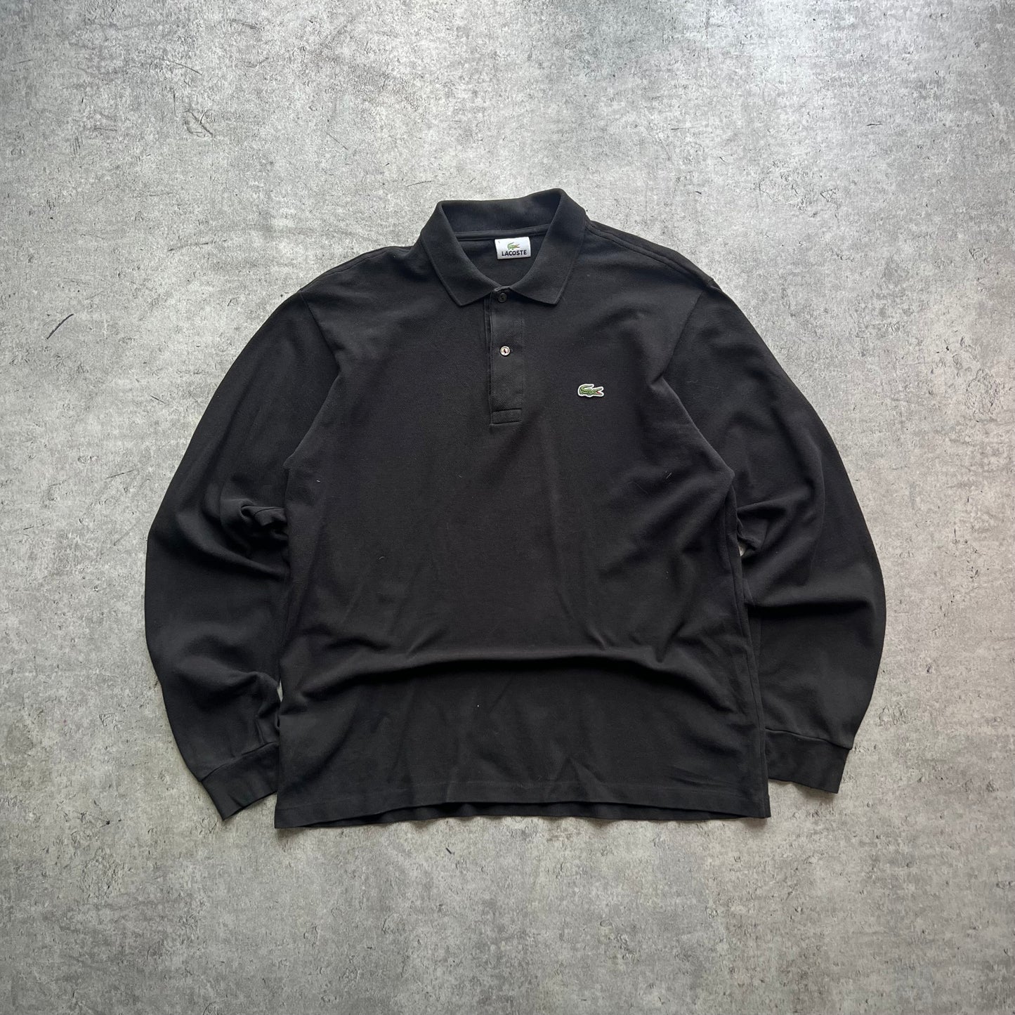 Lacoste Long Sleeved Black Polo Shirt