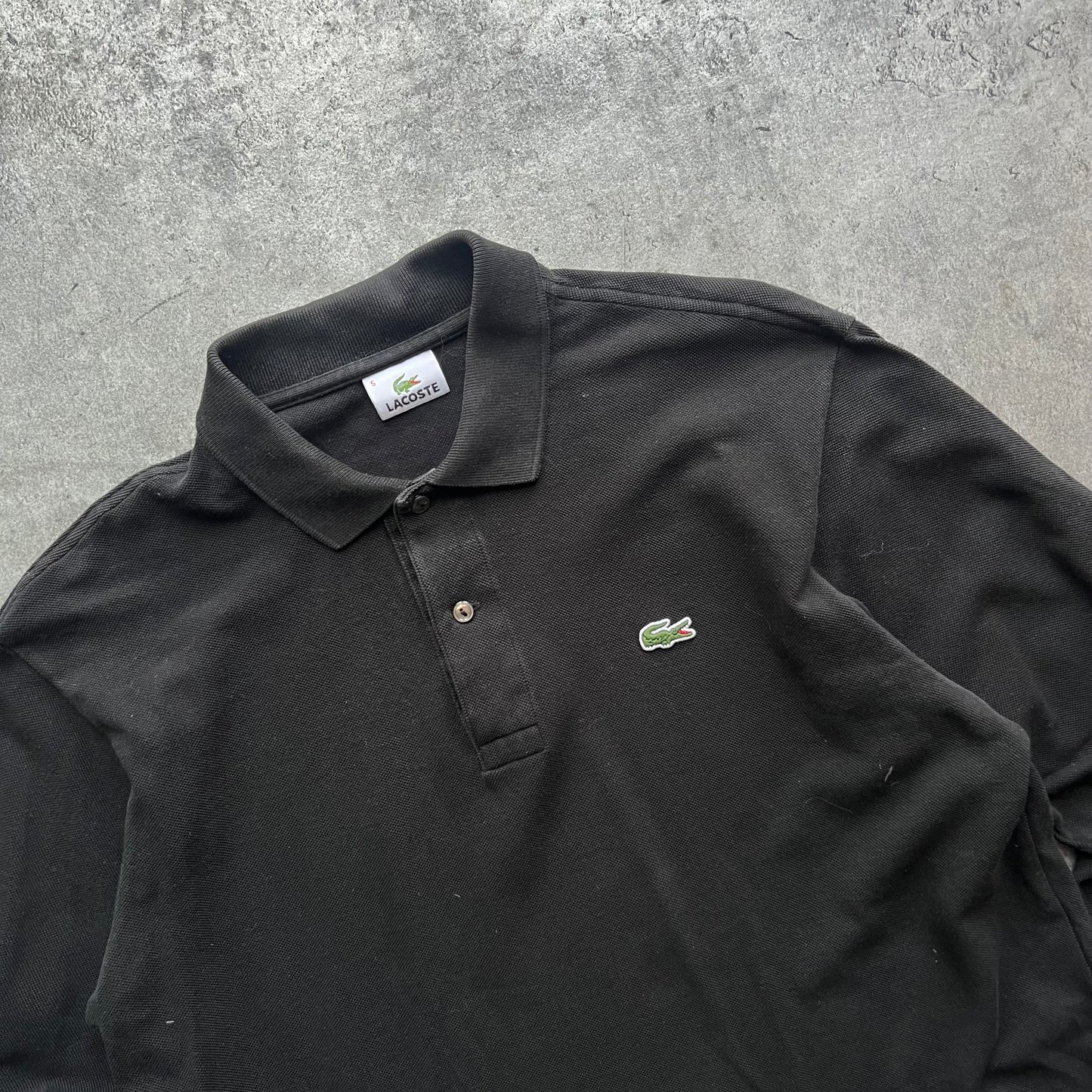 Lacoste Long Sleeved Black Polo Shirt