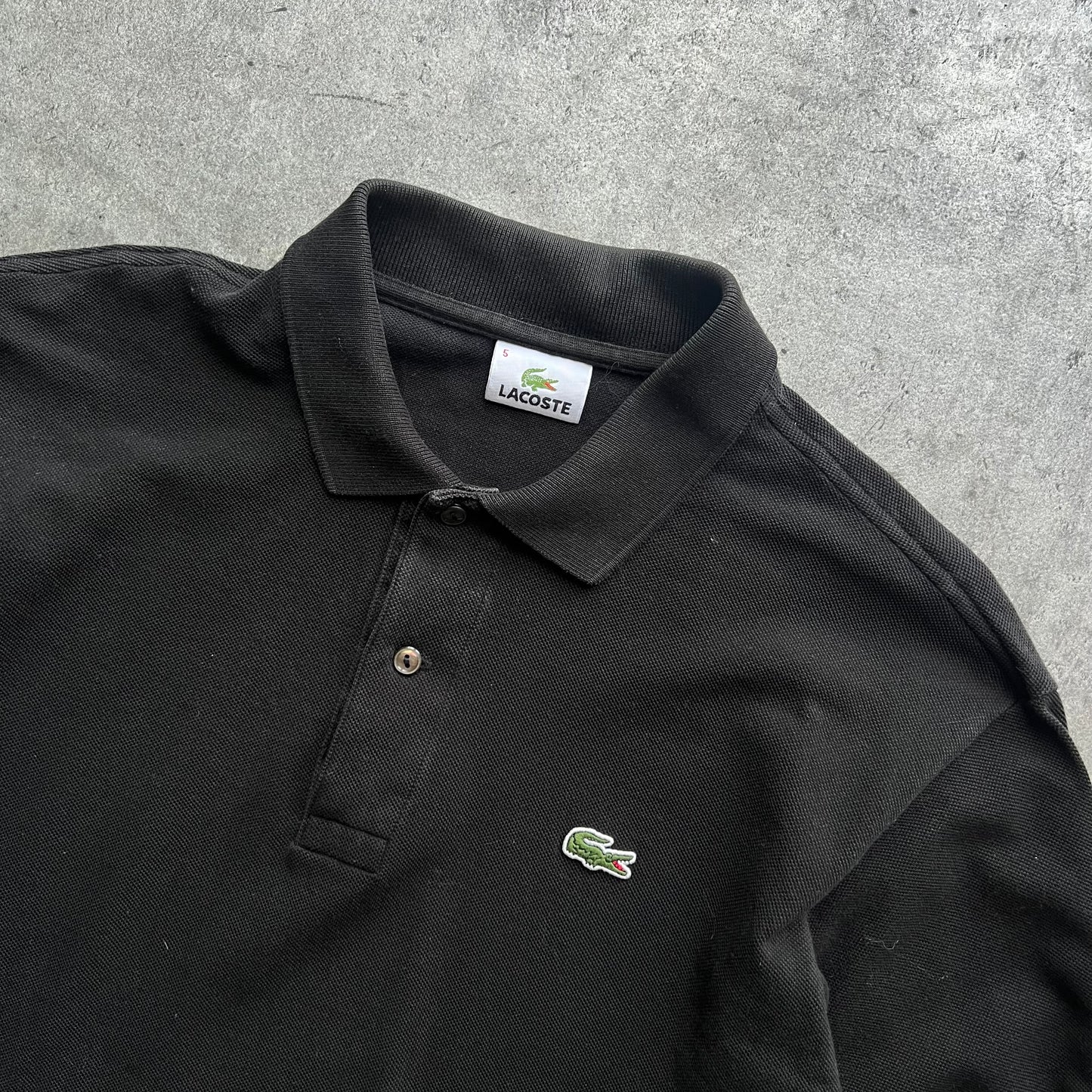 Lacoste Long Sleeved Black Polo Shirt