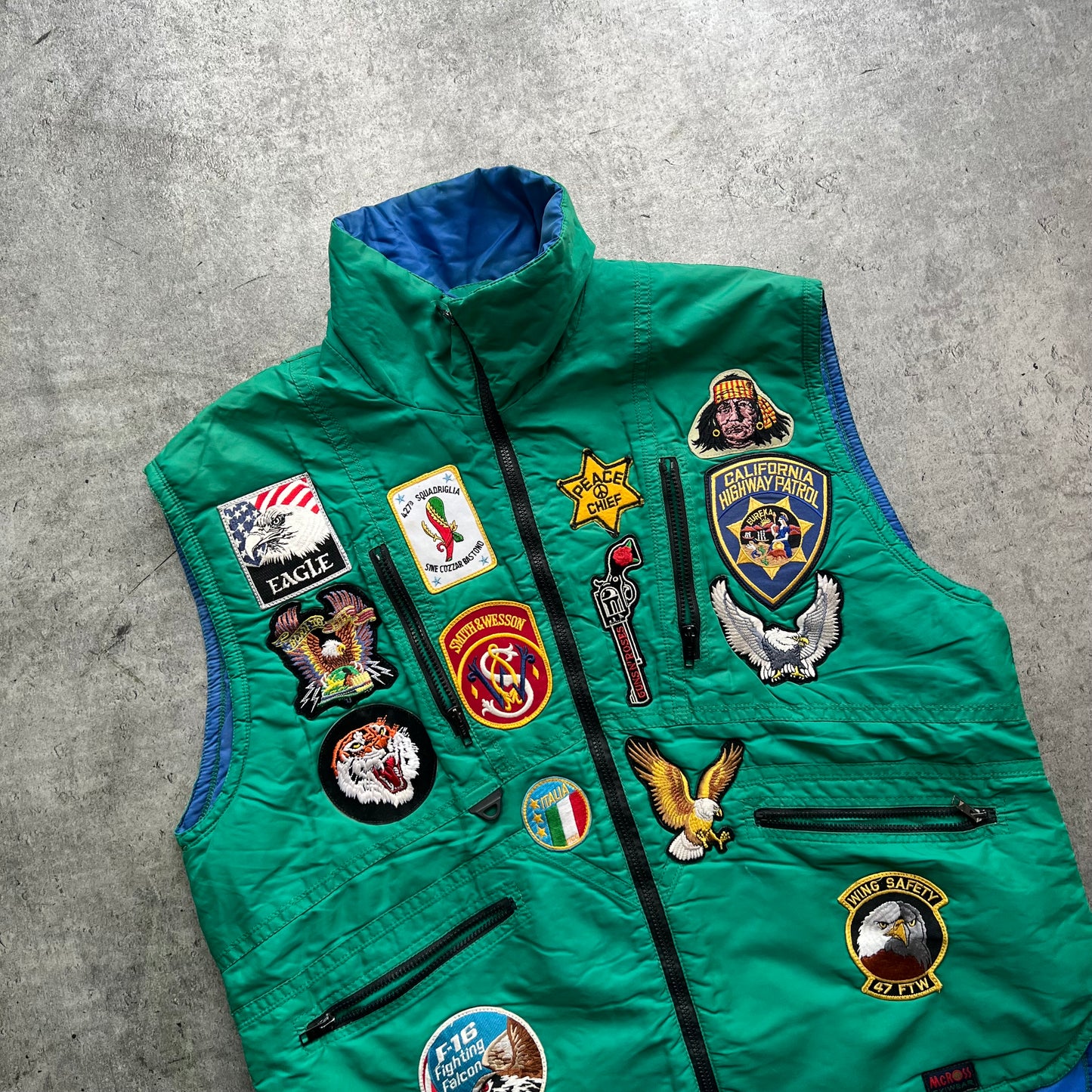 Green Eagle Stickers Vest