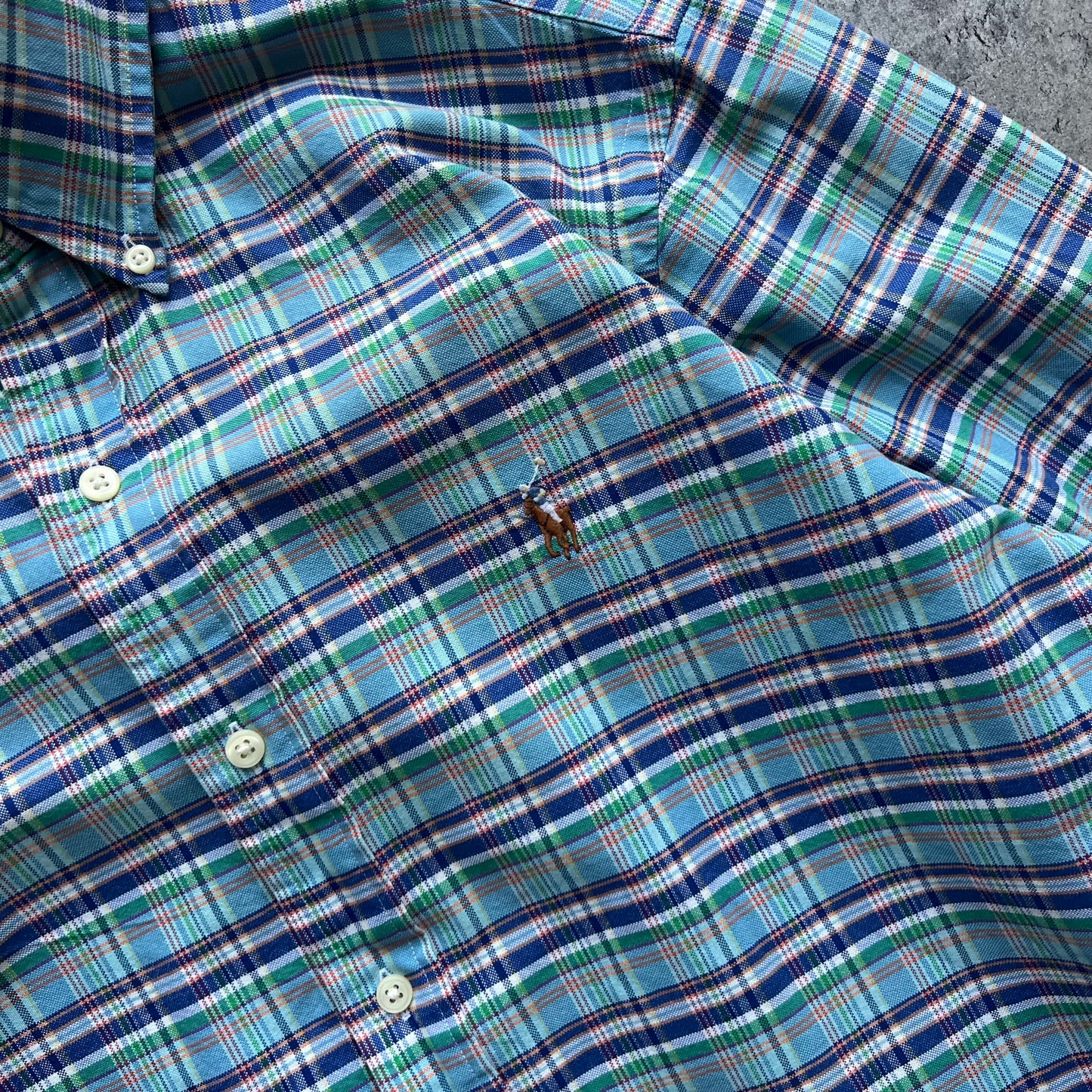 Ralph Lauren Blue Pink and Green Shirt