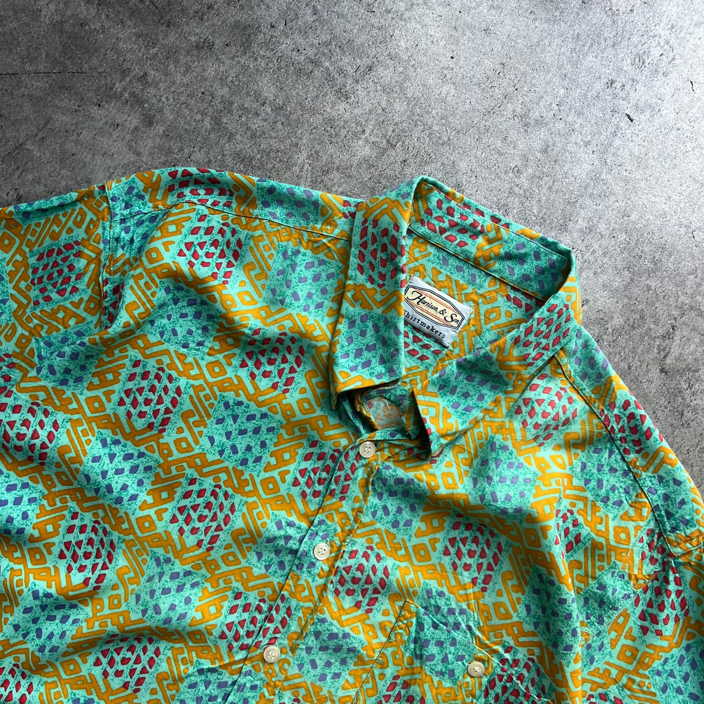 Green and Yellow Pattern Shirt