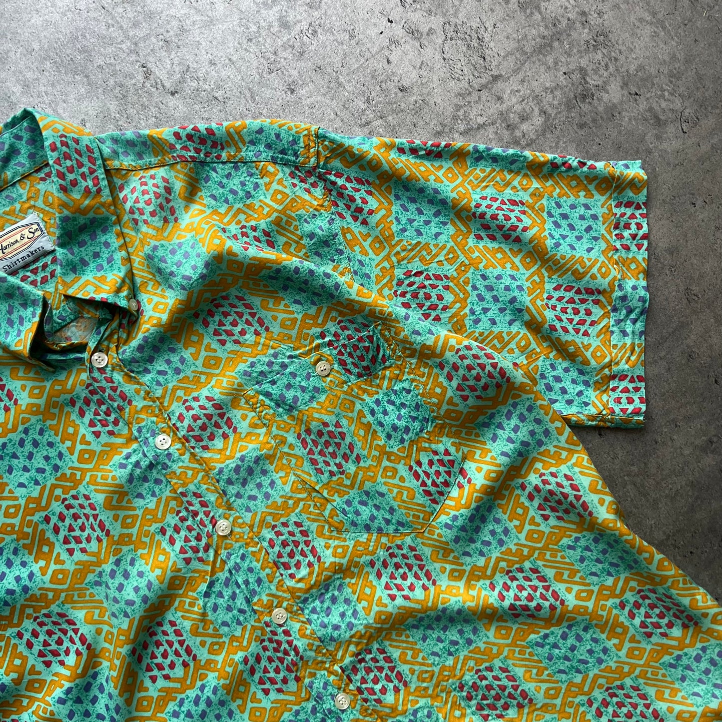 Green and Yellow Pattern Shirt